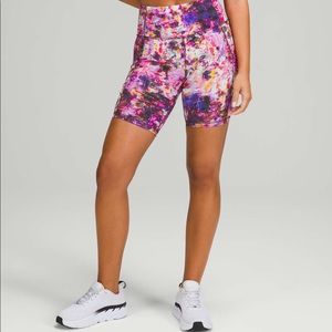 Lululemon SeaWheeze 2021 Fast & Free High Rise Shorts 8" Flash Floral Multi 0